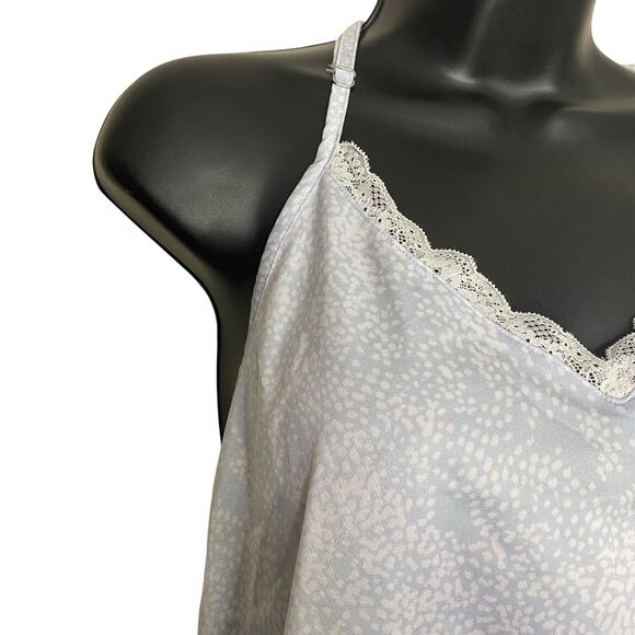 Splendid Tank Top Cami Womens Large Blue Lace Spaghetti Strap Y2K Layer Feminine - Picture 6 of 9